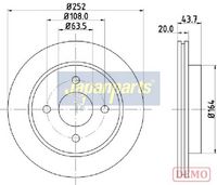 Disc frana JAPANPARTS, Cod: DP-0308C