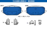 комплект спирачно феродо, дискови спирачки