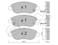 Set placute frana,frana disc CIFAM, Cod: 822-577-2