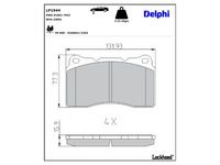 комплект спирачно феродо, дискови спирачки