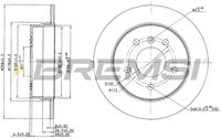 Спирачен диск CD7362S BREMSI