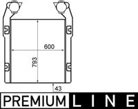 Thumbnail - Intercooler, inlaatluchtkoeler - CI398000P - MAHLE