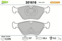 Bremsbelagsatz, Scheibenbremse