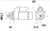 Thumbnail - Startmotor / starter - MS1085 - MAHLE