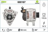 Generator / Alternator VALEO, Cod: 600167