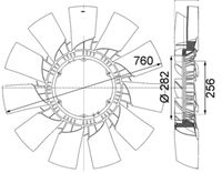 Thumbnail - Koelventilatorwiel - CFW41000P - MAHLE