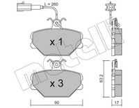 Комплект спирачно феродо, дискови спирачки 22-0059-0 METELLI