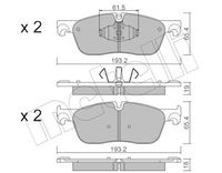 Bremsbelagsatz, Scheibenbremse
