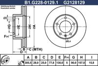 Спирачен диск B1.G228-0129.1 GALFER