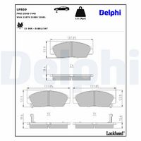 Комплект спирачно феродо, дискови спирачки LP869 DELPHI