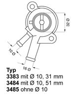 Thermostat, Kühlmittel