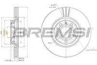 Спирачен диск CD7156V BREMSI