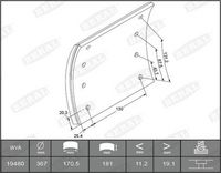BERAL Remvoeringsset, trommelrem 2
