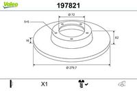 Disc frana VALEO, Cod: 197821