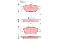 комплект спирачно феродо, дискови спирачки