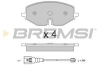 Комплект спирачно феродо, дискови спирачки BP3987 BREMSI