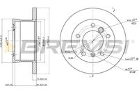 Спирачен диск CD6932S BREMSI