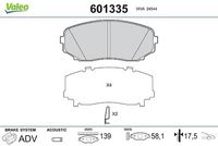 Set placute frana,frana disc VALEO, Cod: 601335