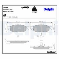 Set placute frana DELPHI, Cod: LP781
