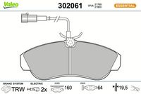 Bremsbelagsatz, Scheibenbremse