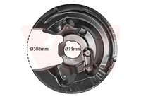 Spritzblech, Bremsscheibe