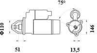 Thumbnail - Startmotor / starter - MS462 - MAHLE