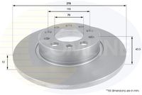 Disc frana COMLINE, Cod: ADC1825