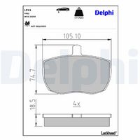Set placute frana DELPHI, Cod: LP41