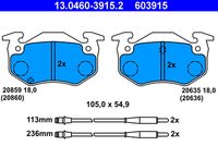 комплект спирачно феродо, дискови спирачки