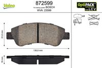 Комплект спирачно феродо, дискови спирачки 872599 VALEO