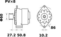Thumbnail - Dynamo / alternator - MG321 - MAHLE