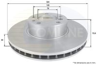 Disc frana COMLINE, Cod: ADC1735V