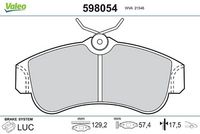 Set placute frana,frana disc VALEO, Cod: 598054