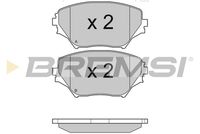 Комплект спирачно феродо, дискови спирачки BP2993 BREMSI