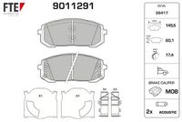 Bremsbelagsatz, Scheibenbremse