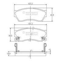 комплект спирачно феродо, дискови спирачки