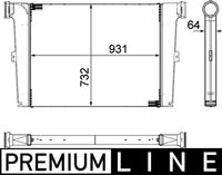 Thumbnail - Intercooler, inlaatluchtkoeler - CI240000P - MAHLE