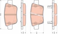 комплект спирачно феродо, дискови спирачки