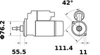 Thumbnail - Startmotor / starter - MS306 - MAHLE