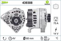 Generator / Alternator VALEO, Cod: 439308