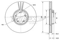 Bremžu diski TX 70-96 TOMEX brakes