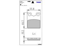 комплект феродо за накладки, дискова ръчна спирачка