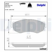 Комплект спирачно феродо, дискови спирачки LP645 DELPHI