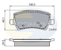 Комплект спирачно феродо, дискови спирачки CBP01613 COMLINE