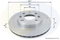 Disc frana COMLINE, Cod: ADC1047V