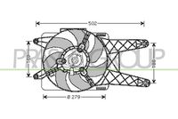 Ventilator, radiator PRASCO, Cod: FT020F001