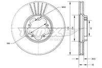 Bremžu diski TX 70-75 TOMEX brakes