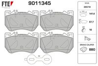 Bremsbelagsatz, Scheibenbremse