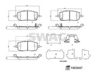 комплект спирачно феродо, дискови спирачки