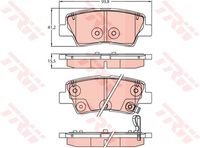 Комплект спирачно феродо, дискови спирачки GDB2241 TRW